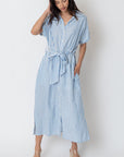 The Pennie Striped Shirt Dress