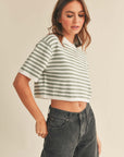 The Pera Striped Crop Top