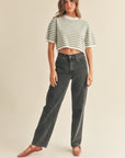 The Pera Striped Crop Top