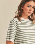 The Pera Striped Crop Top