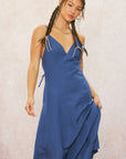 The Peyton Linen Open Back Dress