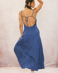 The Peyton Linen Open Back Dress