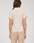 The Piper Khaki Stripe Linen Shirt