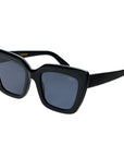 The Portofino Black Acetate Oversized Cat Eye Sunglasses