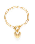 The Puff Heart Chain Bracelet