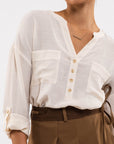 The Quincy Roll Up Sleeve Top