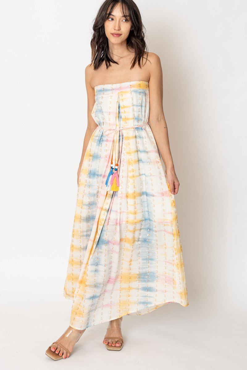 The Rainbow Tie-Dye Tube Maxi Dress – Thread + Seed