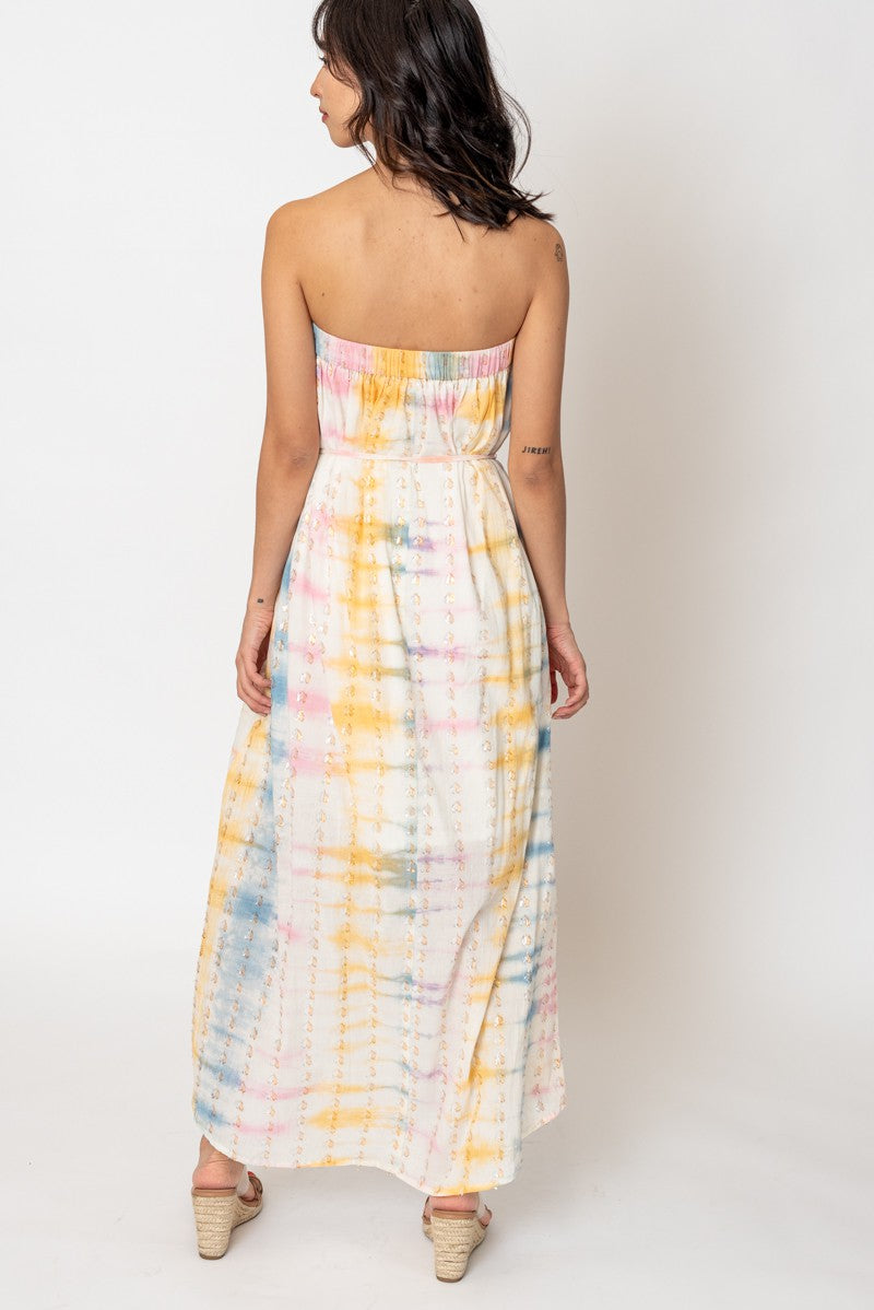 The Rainbow Tie-Dye Tube Maxi Dress The Rainbow Tie-Dye Tube Maxi Dress
