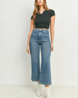The Raley Patch Pocket Wide Leg Jeans