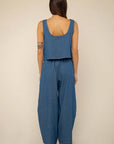 The Ramona Denim Tie Top + Pants Set - Sold Separately