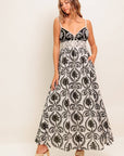 The Ravina Contrast Printed Maxi Dress