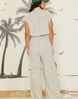 The Robin Striped Cut Out Jumpsuit