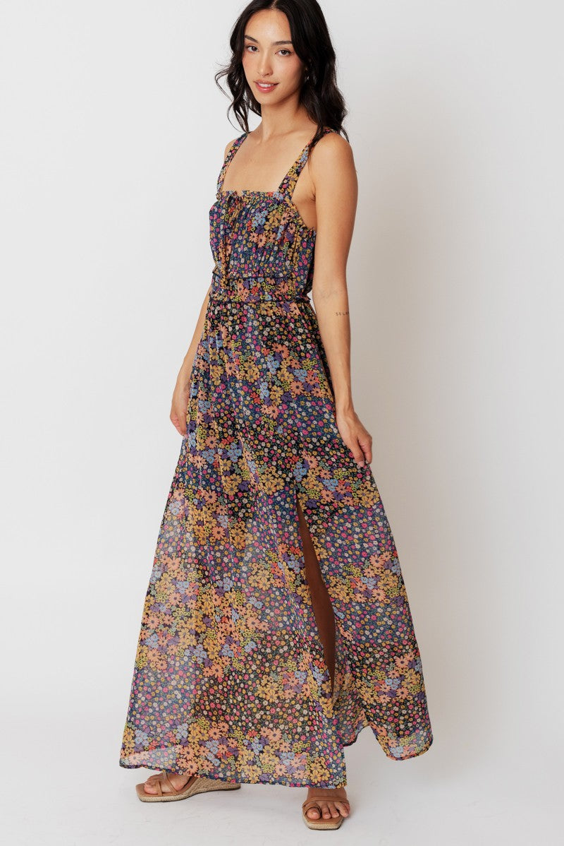 Tammy Maxi Dress - Royal Leaves