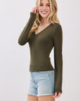 The Ruby V-Neck Long Sleeve Top