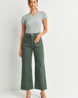The Raley Patch Pocket Wide Leg Jeans