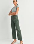 The Raley Patch Pocket Wide Leg Jeans