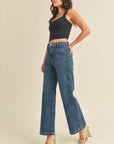 The Raley Patch Pocket Wide Leg Jeans