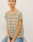 The Sadie Sage Striped Crochet Top
