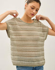 The Sadie Sage Striped Crochet Top