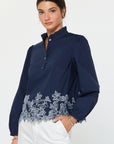 The Samara Embroidered Blouse Top