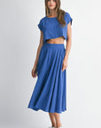 The Santorini Crop Top + Midi Skirt Set- Sold Separately