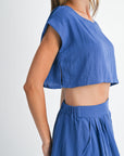 The Santorini Crop Top + Midi Skirt Set- Sold Separately