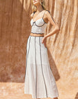 The Sera Eyelet Top + Skirt Set - Sold Separately