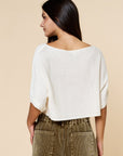 The Shary Cropped Shawl Top