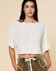 The Shary Cropped Shawl Top