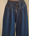 The Shelby Dark Denim Drawstring Pants