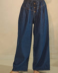 The Shelby Dark Denim Drawstring Pants