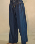 The Shelby Dark Denim Drawstring Pants