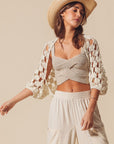 The Sofi Cropped Crochet Shrug