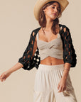 The Sofi Cropped Crochet Shrug