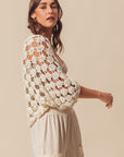 The Sofi Cropped Crochet Shrug