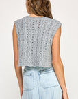 The Sofie Heather Grey Cable Knit Vest