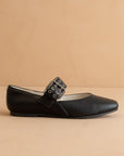 The Soho Black Buckle Ballet Flat