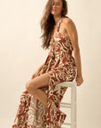 The Sonora Sunburn Halter Maxi Dress