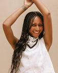 The Abby Polka Dot Satin Scarf