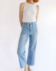The Raley Patch Pocket Wide Leg Jeans