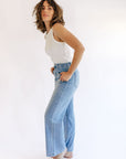 The Raley Patch Pocket Wide Leg Jeans