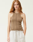 The Talia Tapenade Halter Sweater Top