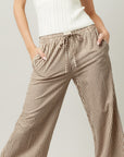 The Tasha Brown Striped Drawstring Pants