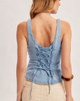 The Talya Apron Denim Top