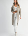 The Terri Lt Mocha Contrast Collar Sweater Jacket