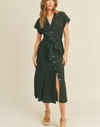 The Tess Button Down Linen Dress