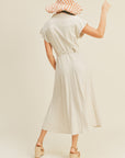 The Tess Button Down Linen Dress