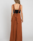 The Beatrix Crosshatch Suspender Jumpsuit