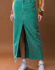 The Haley Corduroy Midi Skirt