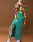 The Haley Corduroy Midi Skirt